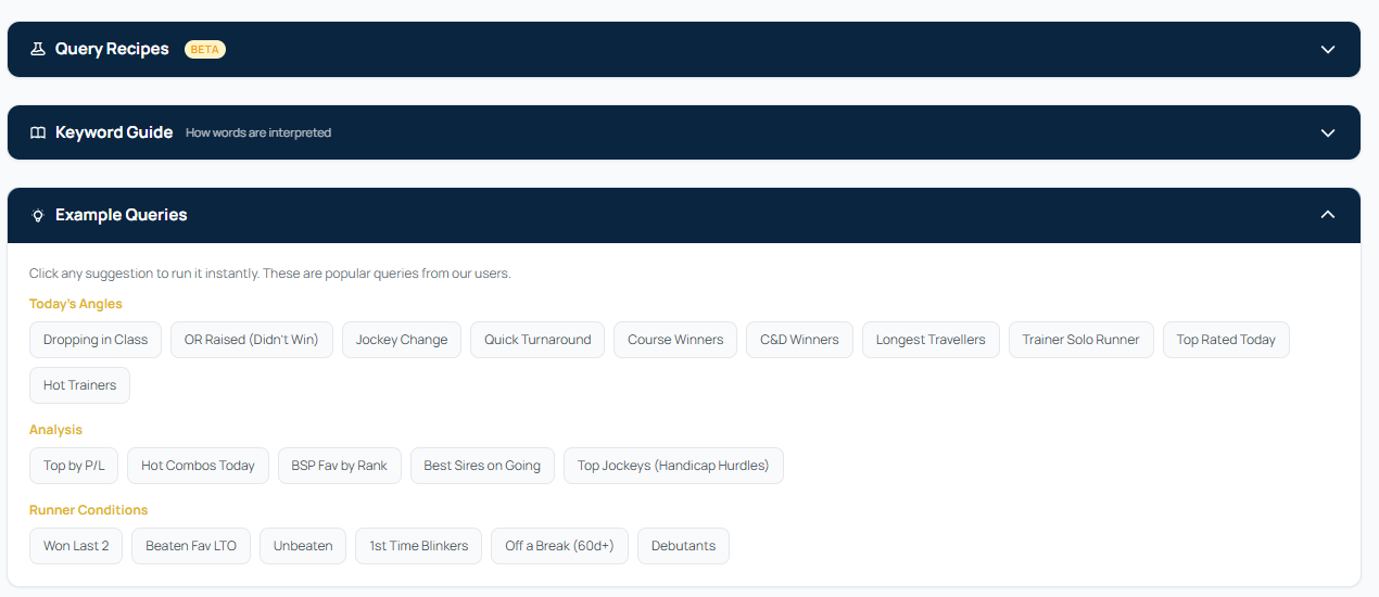 Ask Tool: New Example Queries, Smarter Templates & All-Weather Support
