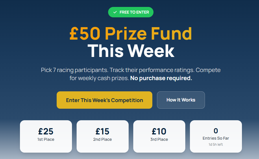 RaceMetrics 7. Enter This Week's Competition