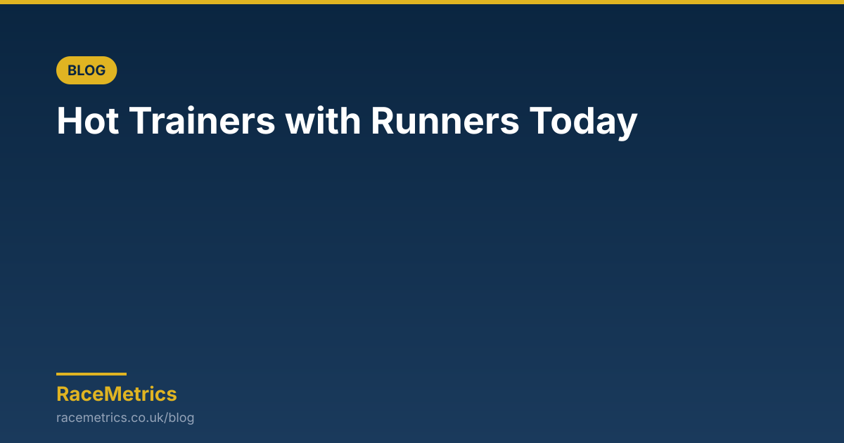 Hot Trainers with Runners Today