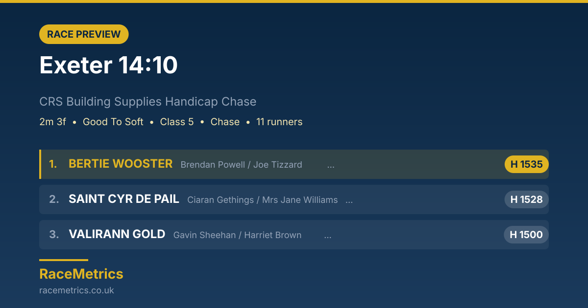 Exeter 14:10: CRS Building Supplies Handicap Chase
