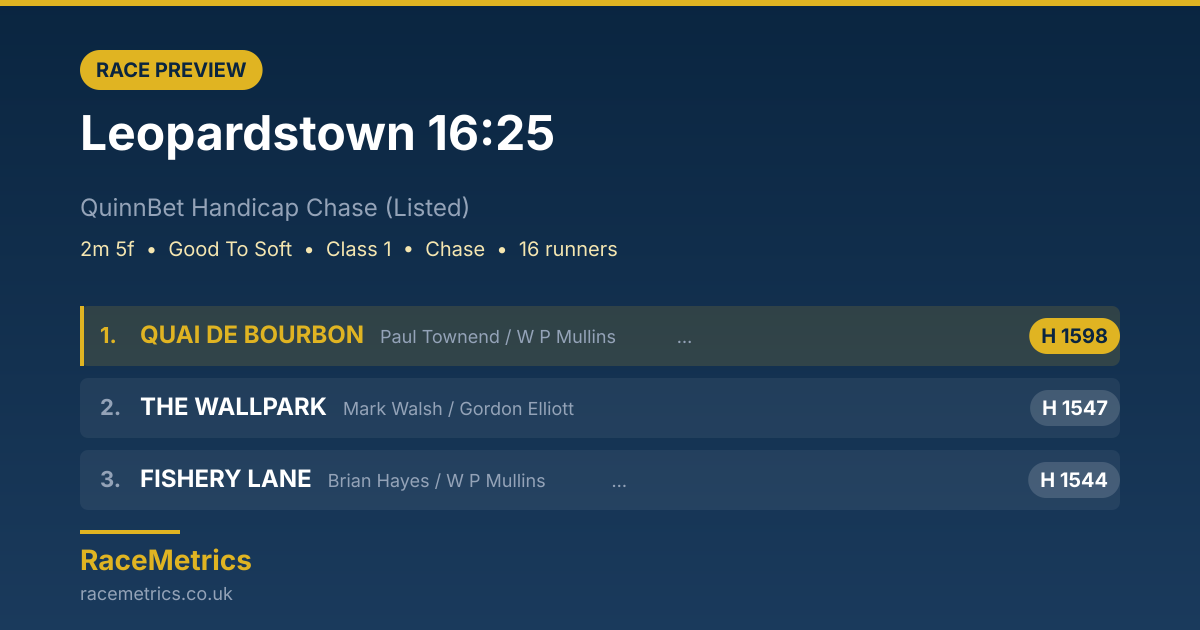 Leopardstown 16:25: QuinnBet Handicap Chase (Listed)